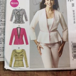 6902 MCCALLS LINED PEPLUM FLOUNCE / COLLAR OR NOT JACKET PATTERN 8-16 or 16-24 Choice  NEW
